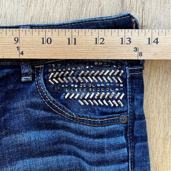 ABERCROMBIE & FITCH SKINNY LOW RISE Women’s Embellished Jeans sz W24 / 00 - Picture 11 of 13